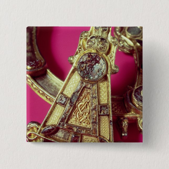 Tara Brooch 2 Inch Square Button (Front)