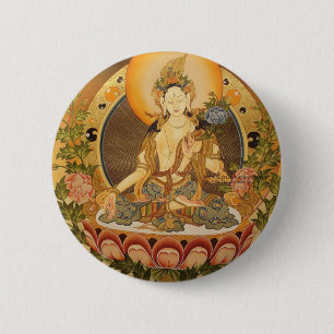 Tara (Female Buddha) 2 Inch Round Button