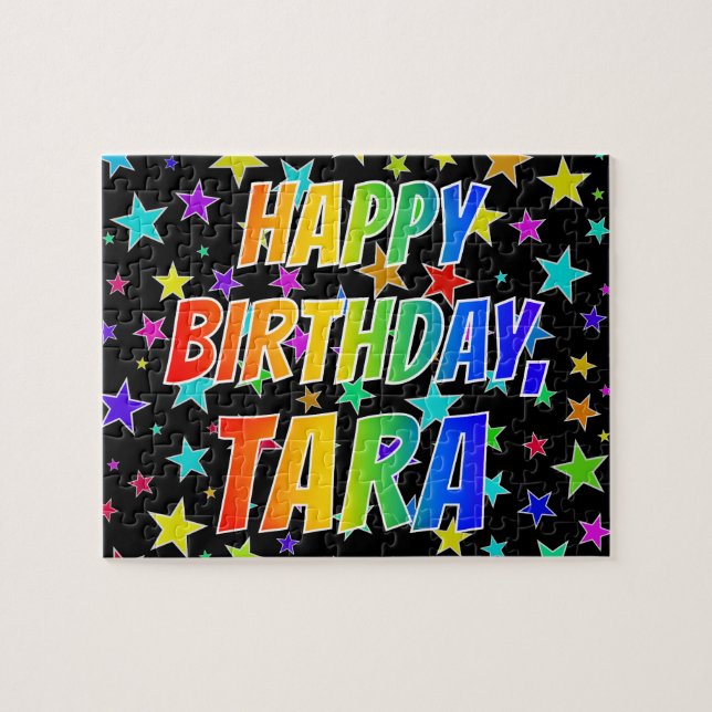 "TARA" First Name, Fun "HAPPY BIRTHDAY" Jigsaw Puzzle (Horizontal)