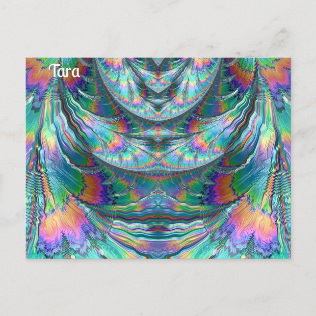 TARA ~ Oozing Pastels ~ 3D Fractal Design ~ Postcard (Front)