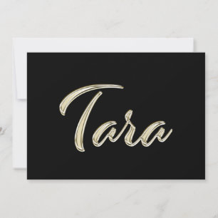 Tara white gold Handwriting Card