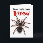 Tarantula Birthday Card<br><div class="desc">An illustration of a tarantula. Not for arachnophobics!</div>