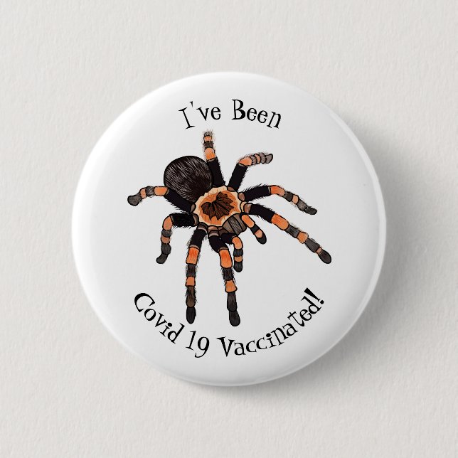 Tarantula cartoon illustration 2 inch round button (Front)