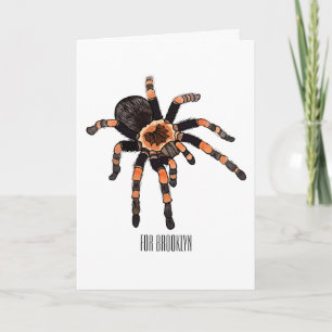 Tarantula cartoon illustration card