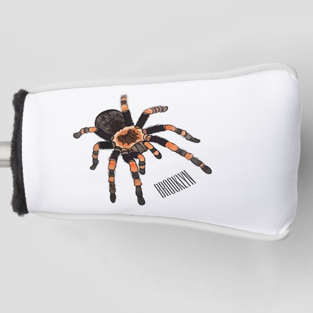 Tarantula cartoon illustration golf head cover (Front)
