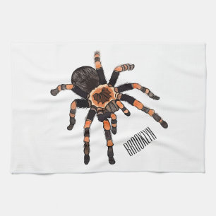 Tarantula cartoon illustration kitchen towel