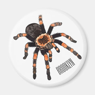 Tarantula cartoon illustration magnet