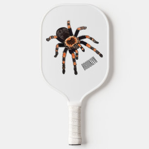 Tarantula cartoon illustration pickleball paddle