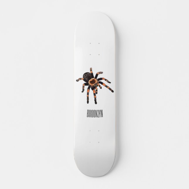 Tarantula cartoon illustration skateboard (Front)