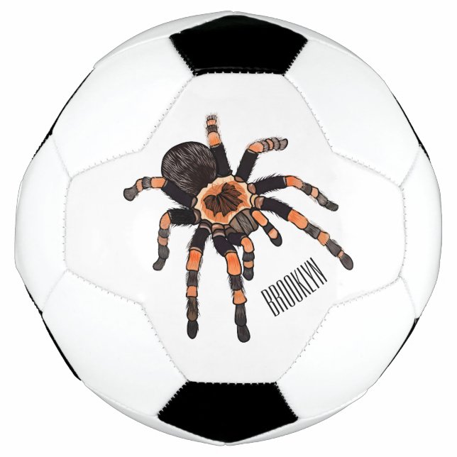 Tarantula cartoon illustration soccer ball (Front)