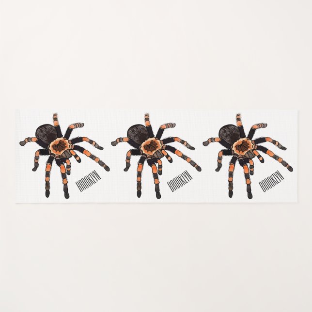 Tarantula cartoon illustration yoga mat (Front (Horizontal))