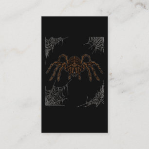 Tarantula Cobwebs Spider Halloween Business Card