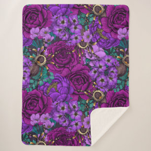 Tarantula garden 3 sherpa blanket