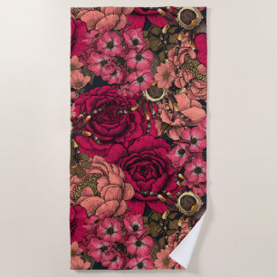 Tarantula garden 4 beach towel