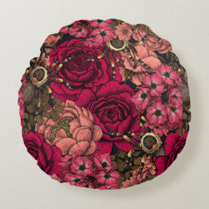 Tarantula garden 4 round pillow