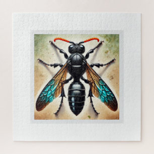 Tarantula Hawk Wasp 060924IREF217 - Watercolor Jigsaw Puzzle