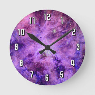 Tarantula Nebula 30 Doradus Hubble Space Photo Round Clock