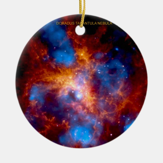Tarantula Nebula Ceramic Ornament (Front)