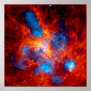 Tarantula Nebula Colourful Infrared Space Photo Poster