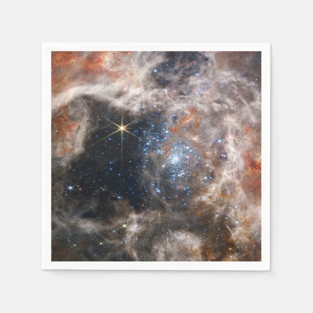 Tarantula Nebula Image from JWST Napkin (Front)