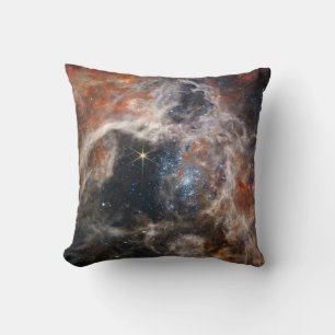 Tarantula Nebula Image from JWST Throw Pillow