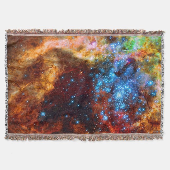 Tarantula Nebula R136 Astronomy Picture Throw Blanket (Front)