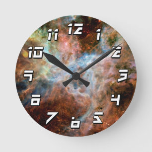 Tarantula Nebula R136 NASA Hubble Space Photo Round Clock