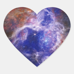 Tarantula Nebula   Space Heart Sticker