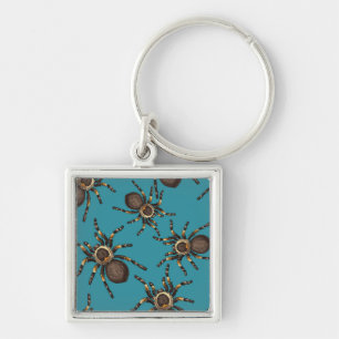 Tarantula on blue keychain