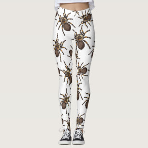 Tarantula on white leggings