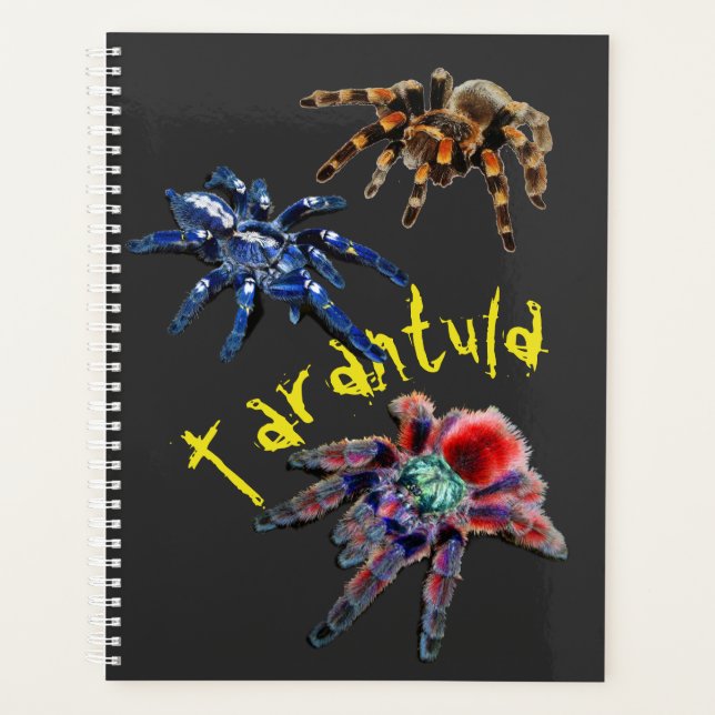 Tarantula spider, blue spider, red spider, spiders planner (Front)