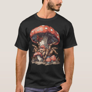 Tarantula Spider Cottagecore Aesthetic Mushroom Ha T-Shirt