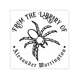 Tarantula Spider Goth Library Book Name Self-inking Stamp