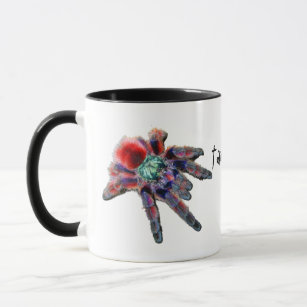 Tarantula, tarantul-mania, big blue/red spider mug
