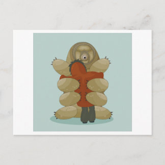 Tardigrade and human postcard
