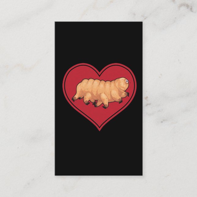 Tardigrade Heart Microbiology Love Ugly Science Business Card (Front)