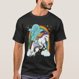 Tardigrade Riding Unicorn Funny Magical Tardigrade T-Shirt