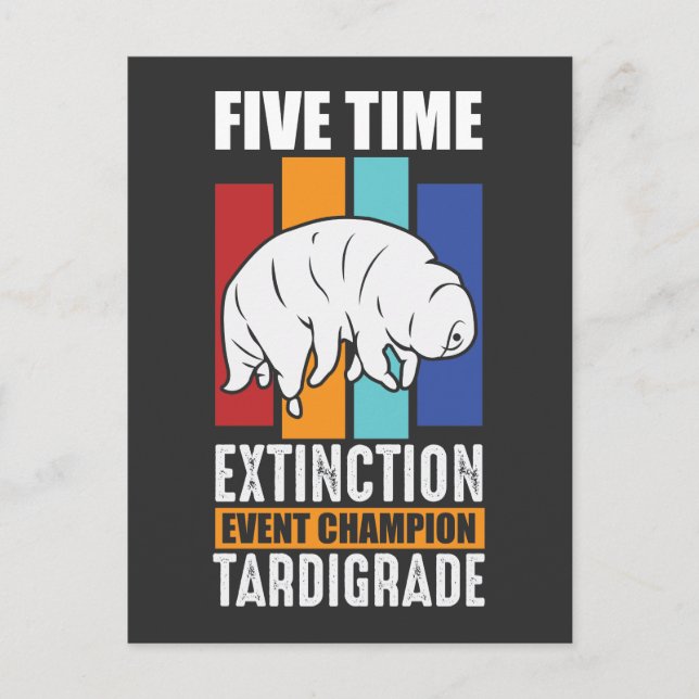 Tardigrade Water Bear Extinction Event Champion Postcard (Front)