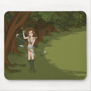 Taren the Archer Warrior Elf Girl Mouse Pad