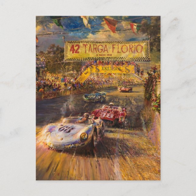 Targa Florio Italian Races Postcard (Front)