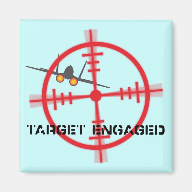 Target Engaged Flight Simulator Pilot Display Magnet (Front)