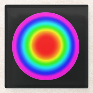 Target for Love – Pride Art Glass Coaster