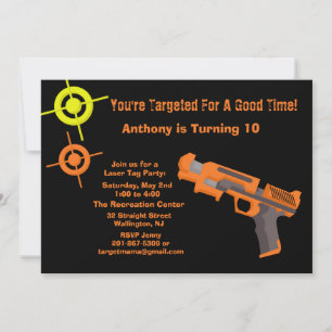 Target Laser Tag Birthday Party Invitation