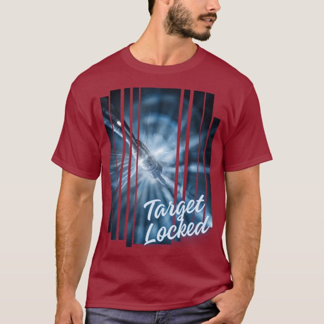Target Locked blue visual and focus design T-Shirt (Front)