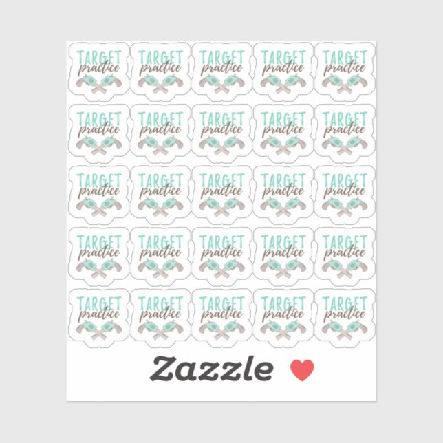 Target Practice Pistol Gun Shooting Range Planner (Sheet)