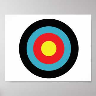 Target Practice Wall Poster White