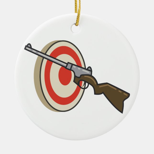 Target Shoot Ceramic Ornament (Front)