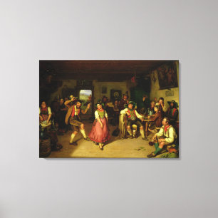 Target Shooting and Dancing in Oberbayern, 1841 Canvas Print