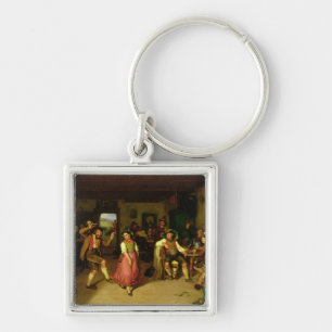 Target Shooting and Dancing in Oberbayern, 1841 Keychain