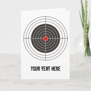 Target shooting for gun, rifle or firearm shooter card